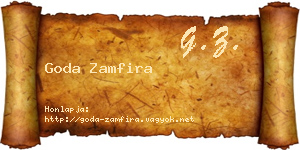 Goda Zamfira névjegykártya